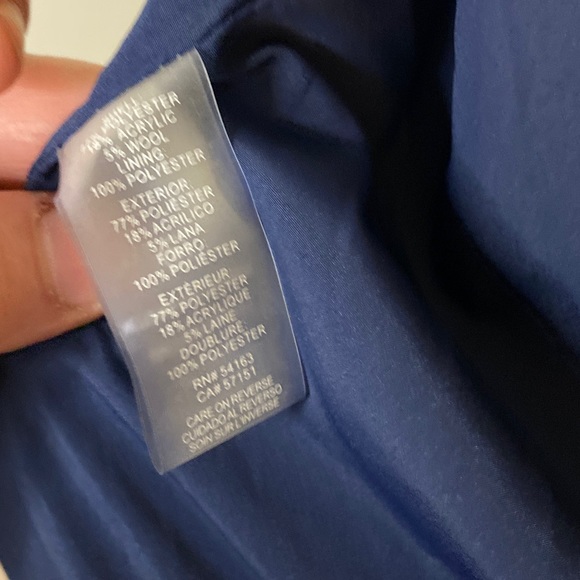 Sold!!!KARL LAGERFELD Paris Dress Jacket Size 6 Plaid Tweed Blue Multi Waterfall - Picture 7 of 11